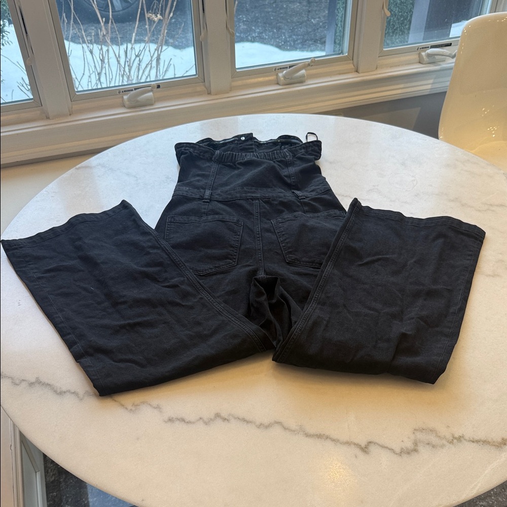 NWT GAP Black Button-Front Strapless Jumpsuit NWT - image 8